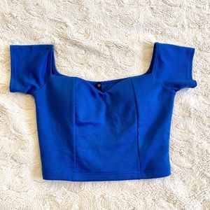 Love Culture Royal Blue Crop Top